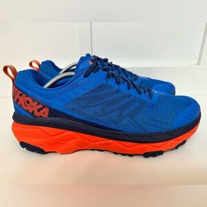 Hoka Challenger ATR 5 Trail Shoes US 12.5 Blue & Orange Running Shoes Sneakers